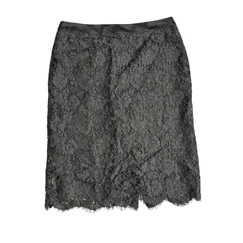 Jaeger Black Lace‎ Pencil Skirt Knee Length Evening Cocktail Dressy Women